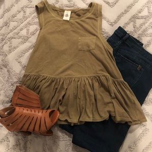 Free People peplum tank
